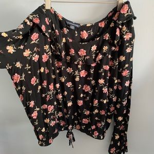 Off the shoulder floral blouse